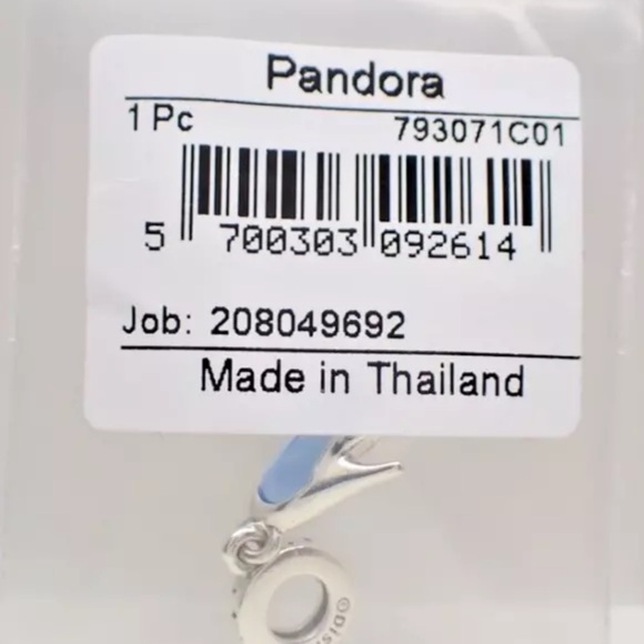 NWOT Pandora x Disney Cinderella's Glass Slipper Charm Blue Crystal - 793071C - Picture 9 of 16